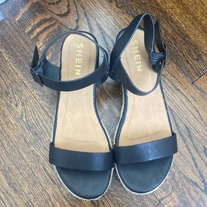 Shein Black Wedges 8.5